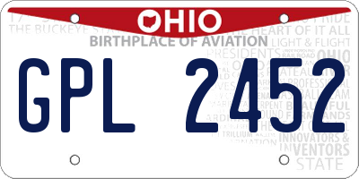 OH license plate GPL2452