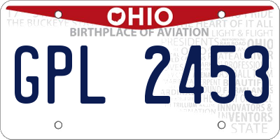 OH license plate GPL2453