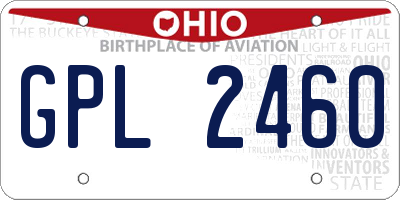 OH license plate GPL2460