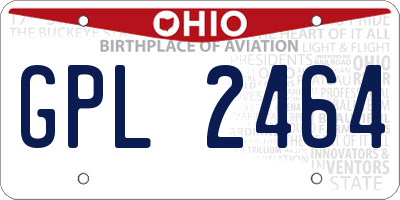 OH license plate GPL2464