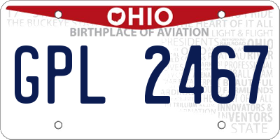 OH license plate GPL2467