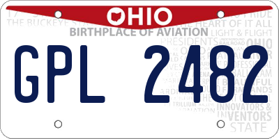 OH license plate GPL2482