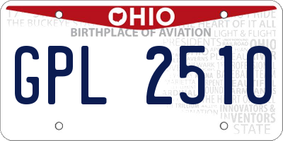 OH license plate GPL2510