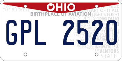 OH license plate GPL2520
