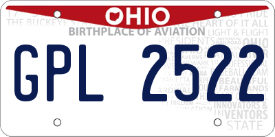OH license plate GPL2522