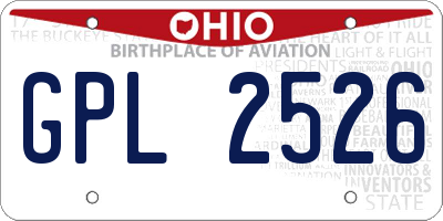 OH license plate GPL2526