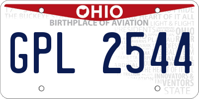 OH license plate GPL2544