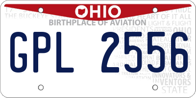 OH license plate GPL2556