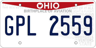 OH license plate GPL2559