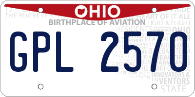 OH license plate GPL2570