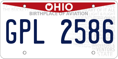 OH license plate GPL2586