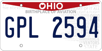 OH license plate GPL2594