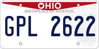 OH license plate GPL2622