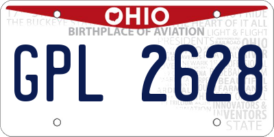 OH license plate GPL2628