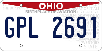 OH license plate GPL2691