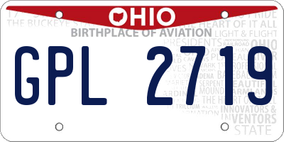OH license plate GPL2719
