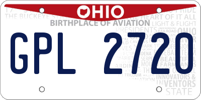 OH license plate GPL2720
