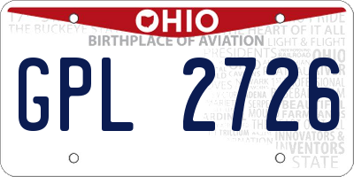 OH license plate GPL2726