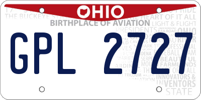 OH license plate GPL2727