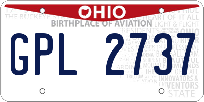 OH license plate GPL2737