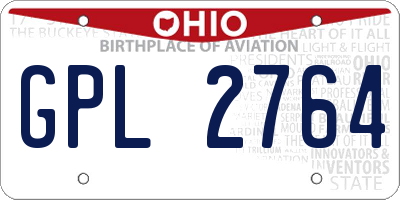 OH license plate GPL2764