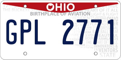 OH license plate GPL2771