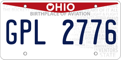 OH license plate GPL2776