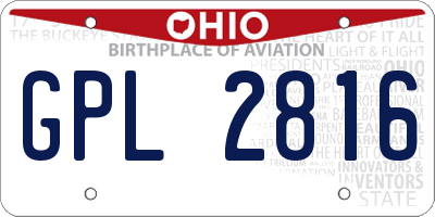 OH license plate GPL2816