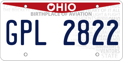 OH license plate GPL2822