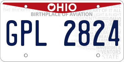 OH license plate GPL2824
