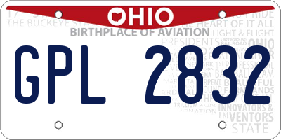 OH license plate GPL2832