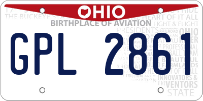 OH license plate GPL2861