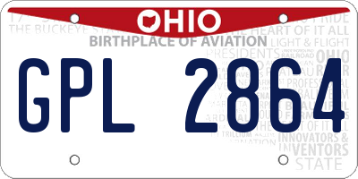 OH license plate GPL2864