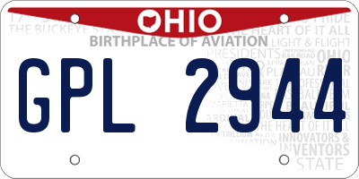 OH license plate GPL2944