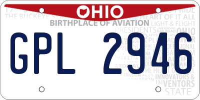 OH license plate GPL2946