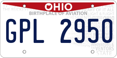 OH license plate GPL2950