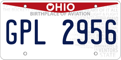 OH license plate GPL2956