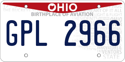 OH license plate GPL2966