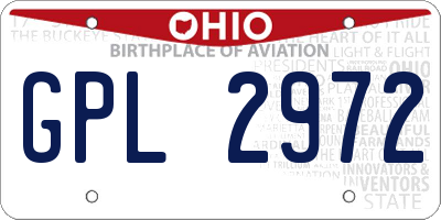 OH license plate GPL2972