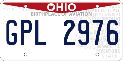 OH license plate GPL2976