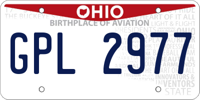 OH license plate GPL2977