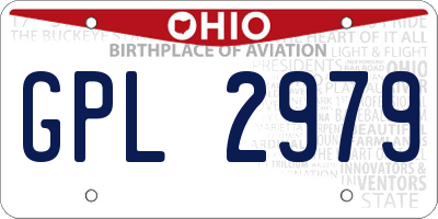 OH license plate GPL2979