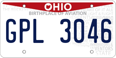 OH license plate GPL3046