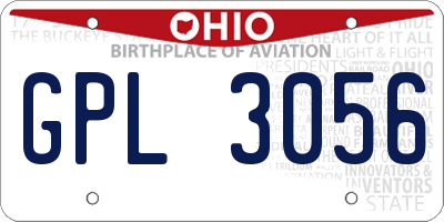 OH license plate GPL3056