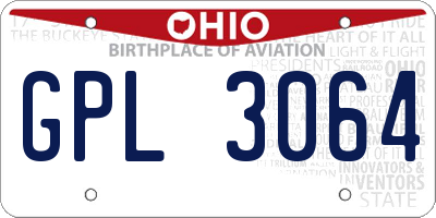 OH license plate GPL3064