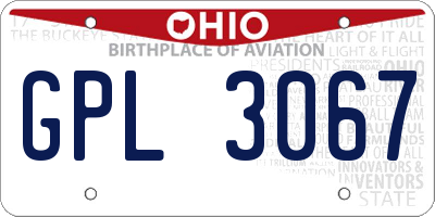 OH license plate GPL3067