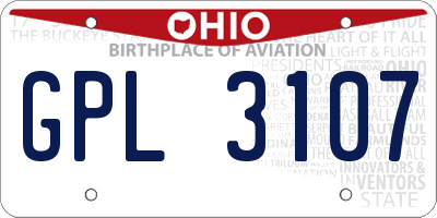 OH license plate GPL3107