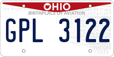OH license plate GPL3122