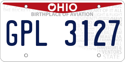 OH license plate GPL3127
