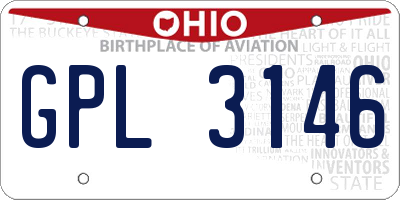 OH license plate GPL3146
